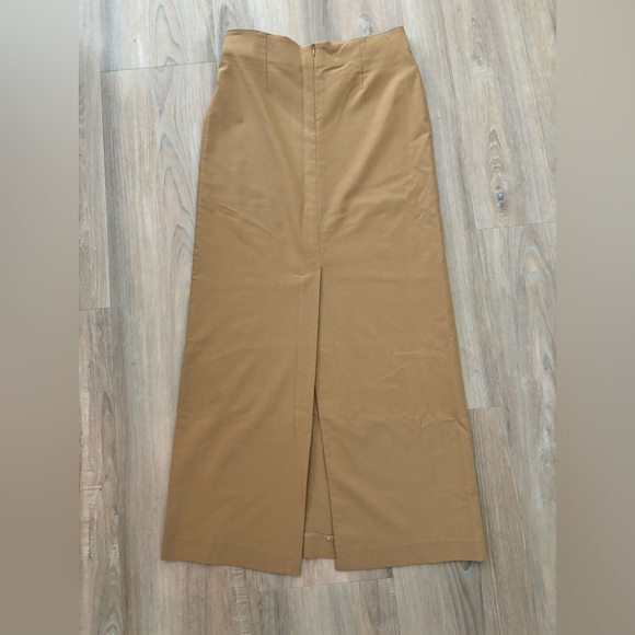 Vintage EFRECH ETTS Maxi Skirt size 9 in  Khaki with fringe belt - Picture 5 of 7